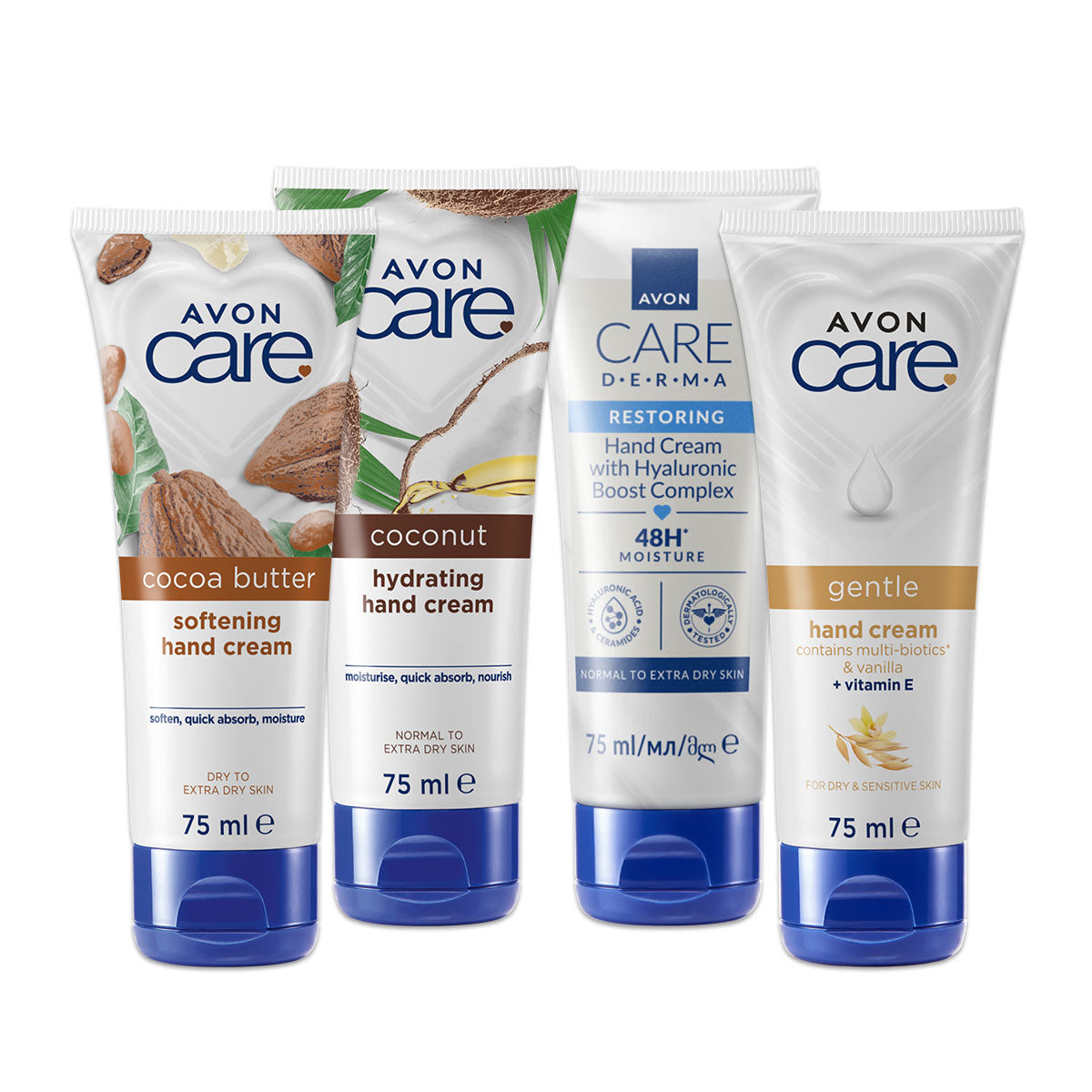 Hand Cream Pack of 4 (Derma - Gentle - Coconut - Cocoa Butter)